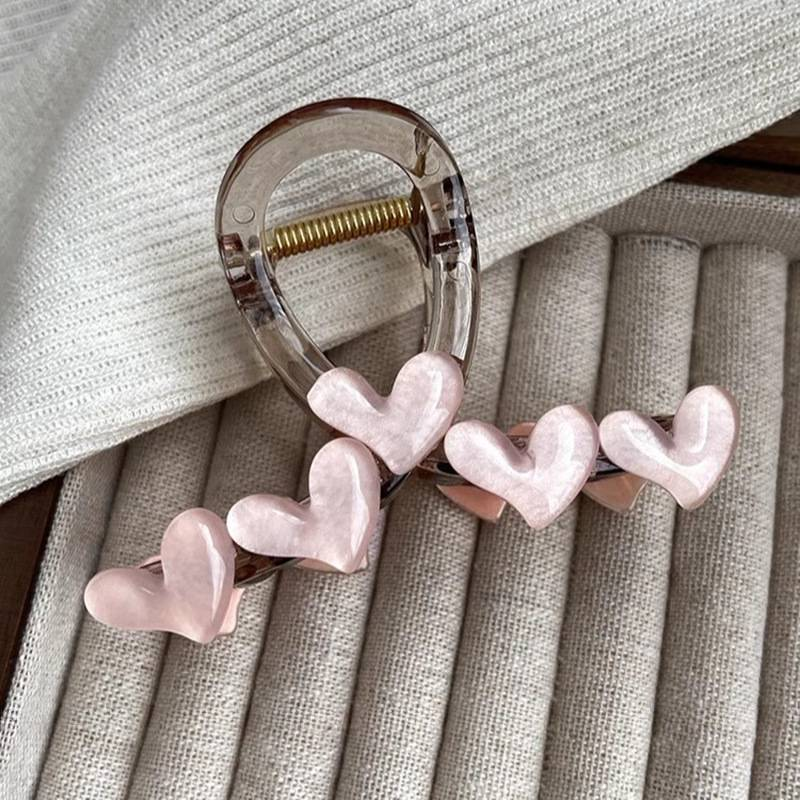 Modischer Herz-Klemmclip für Frauen, großer Premium-Sinn-Clip für Kopfbedeckungen, Haarnadel, Temperament, Haar-Haifisch-Clip_voghion.com