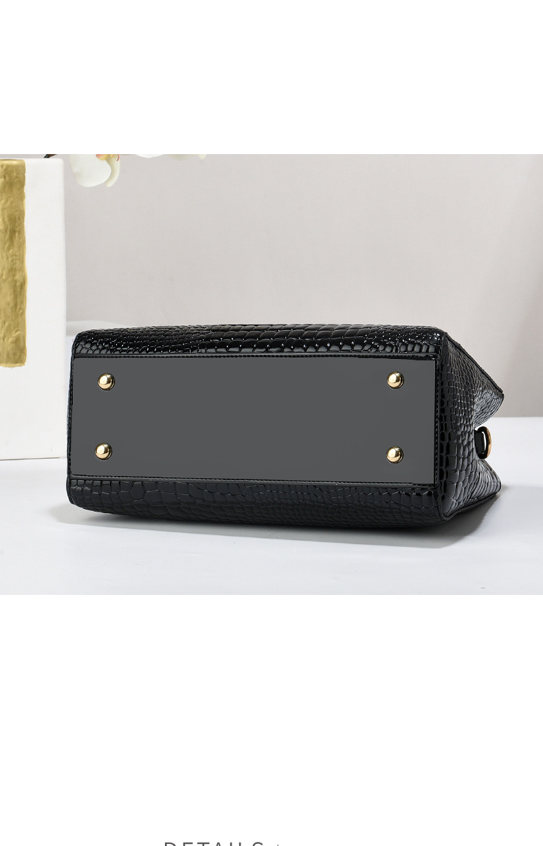 Women's Crossbody Bag Large Capacity Women's Handbag Bag Simple Atmospheric Crocodile Pattern Single Shoulder Crossbody Bun Mother Bag_voghion.com