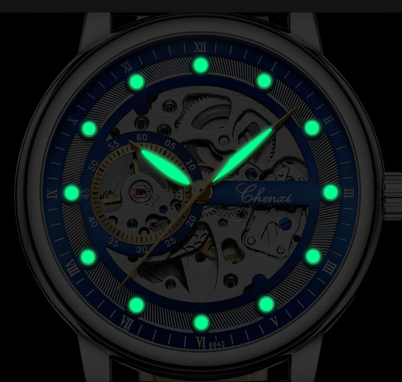 Heren Holle Automatische Mechanische Horloge Zakelijke Mode Glow-in-the-dark Waterdicht Mechanisch Horloge_voghion.com