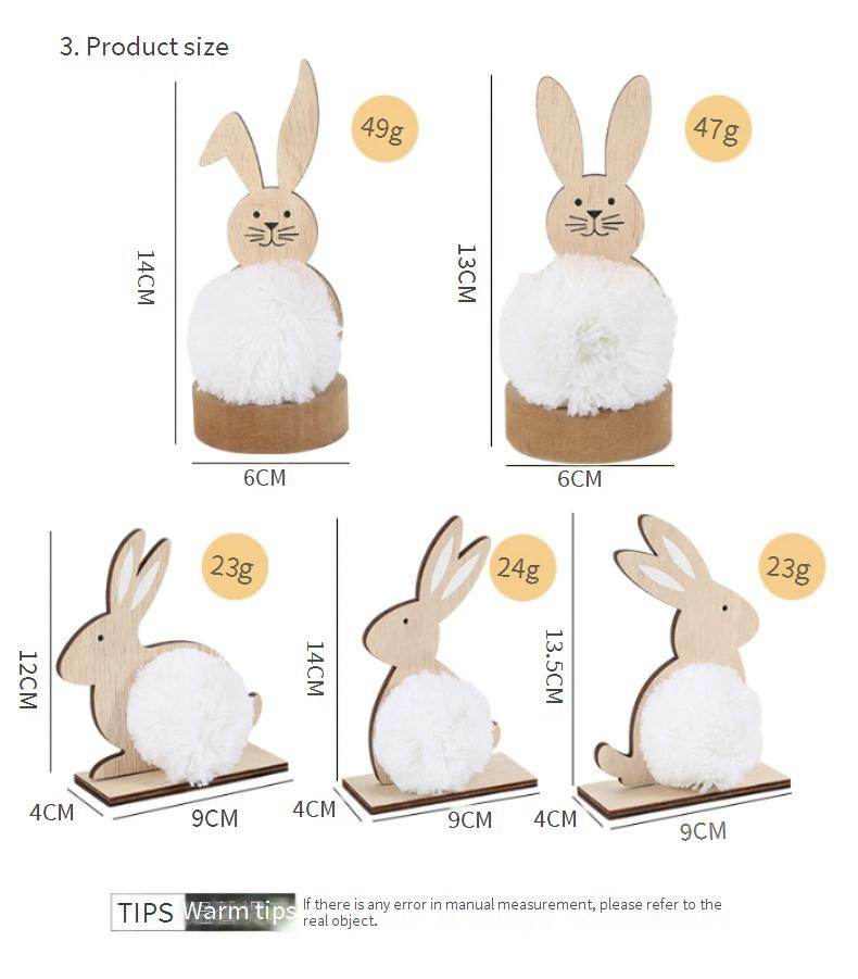 Home Decoration Laser Cutting Desktop Wooden Crafts Ornaments Easter_voghion.com