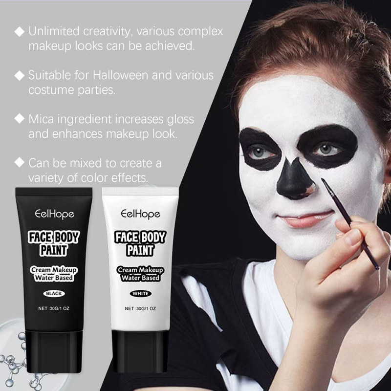 Halloween Gesichts-Make-up Körperbemalung Wasserbasierte Creme befeuchtet macht die Haut weich_voghion.com
