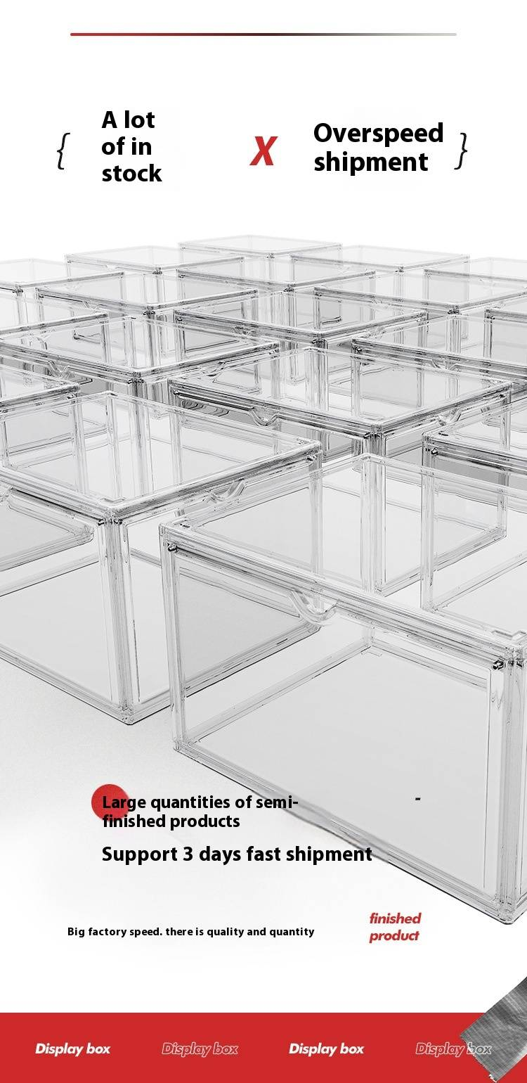 Scatola portascarpe in PET extra spessa - Organizzatore per cassetti pieghevole in plastica trasparente per scarpe da ginnastica e stivali (soluzione salvaspazio e impilabile per riporre le scarpe)_voghion.com