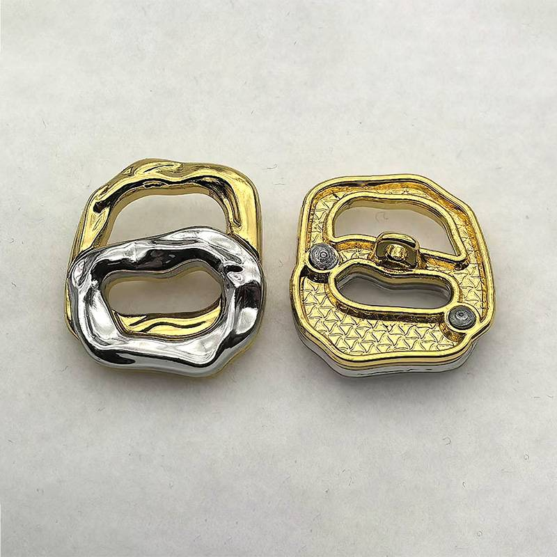 10pcs1.7/1.9/2.2cm Electroplated Metal Clothing Buttons, Gold + Sier Retro Feel Uitable For Shirts, Coats, Pants._voghion.com