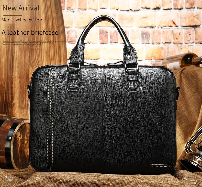 Borsa da uomo in pelle, borsa da lavoro retrò, borsa a mano, borsa a tracolla in pelle di vacchetta, borsa da lavoro da uomo_voghion.com