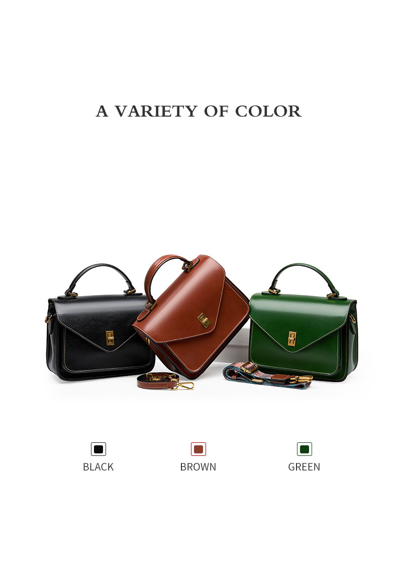 Bag Genuine Leather Vegetable Tanned Cowhide New Style Advanced Simple Fashion Temperament Women's Bag Handbag Single Shoulder Messenger_voghion.com