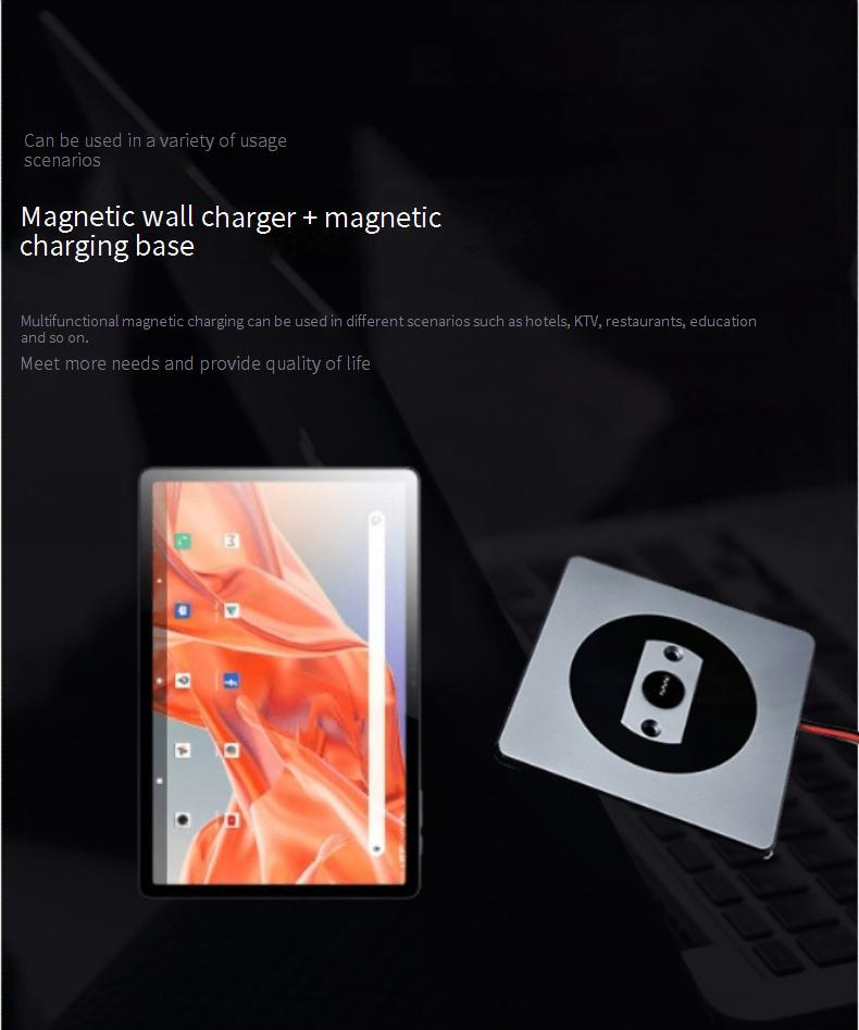10,1-Zoll-Android-Tablet mit magnetischer Ladestation – Hotel-KTV- und Business-Tablet, MTK8183 Octa-Core, 128 GB Speicher, WLAN, Bluetooth, GPS_voghion.com