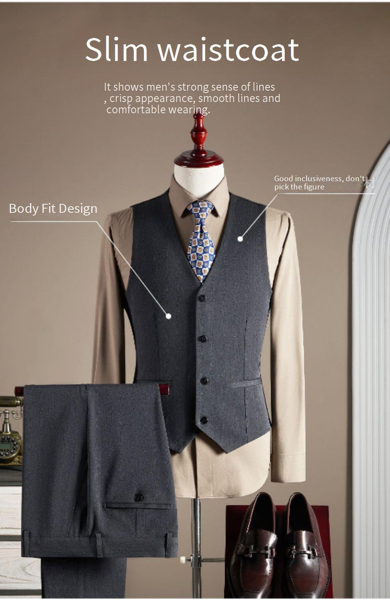 Premium Two-Piece Suit Set – Business & Wedding-Ready Slim-Fit Blazer & Trousers (M-7XL, Single-Breasted Notch Lapel, Stretch Comfort)_voghion.com