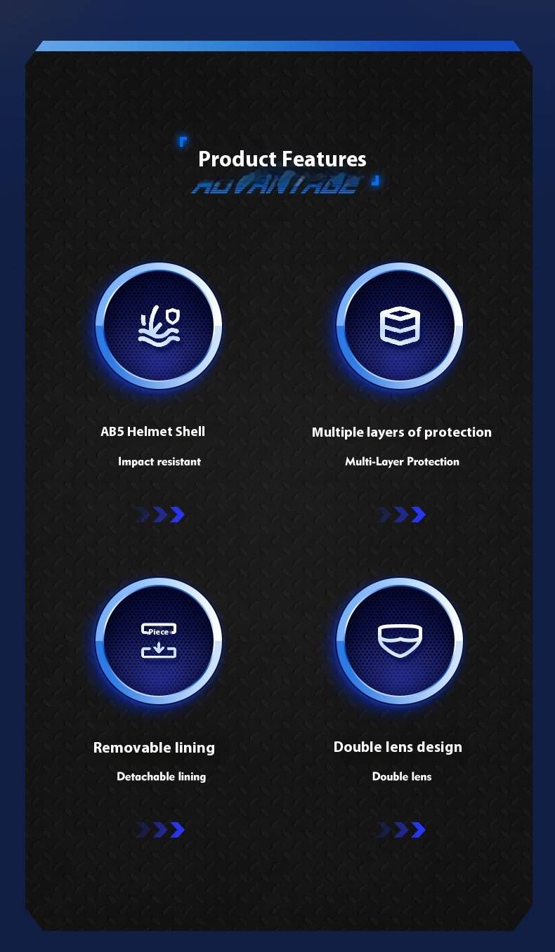 3C Certified Motorcycle Bluetooth Helmet - Lightweight ABS 3/4 Half Helmet For Men & Women, Multi-Color Options With UV-Protective Visors_voghion.com
