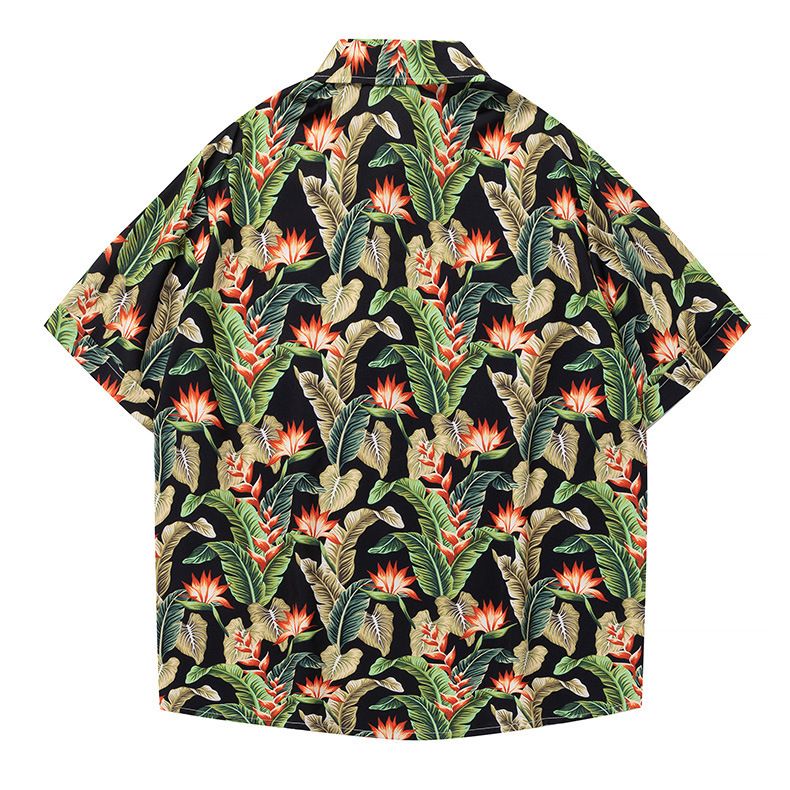 Camicia da spiaggia estiva da uomo, camicia da spiaggia a maniche corte da uomo, camicia da spiaggia ad asciugatura rapida_voghion.com