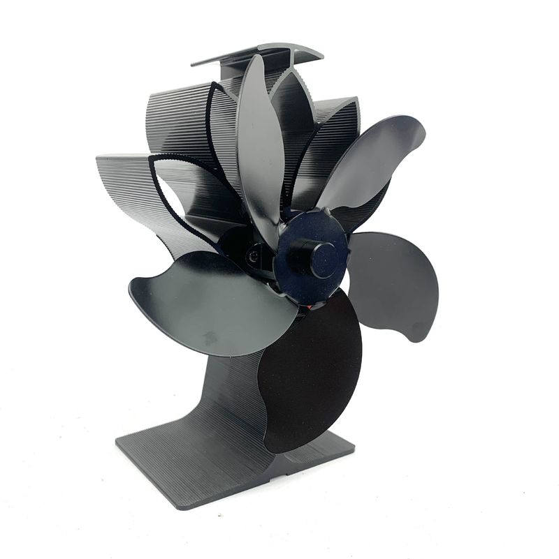 Ventilateur de cheminée, lotus grand chauffage en forme de I à 5 feuilles, sans pollution et sans bruit-LT413_voghion.com