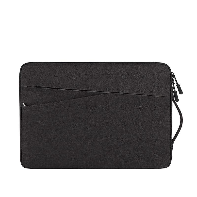 Bolso para portátil de mujer para MacBook/tableta de 14 a 15,6 pulgadas - Elegante bolso con protección acolchada (resistente al agua, con múltiples bolsillos, ligero, negro/rosa)_voghion.com