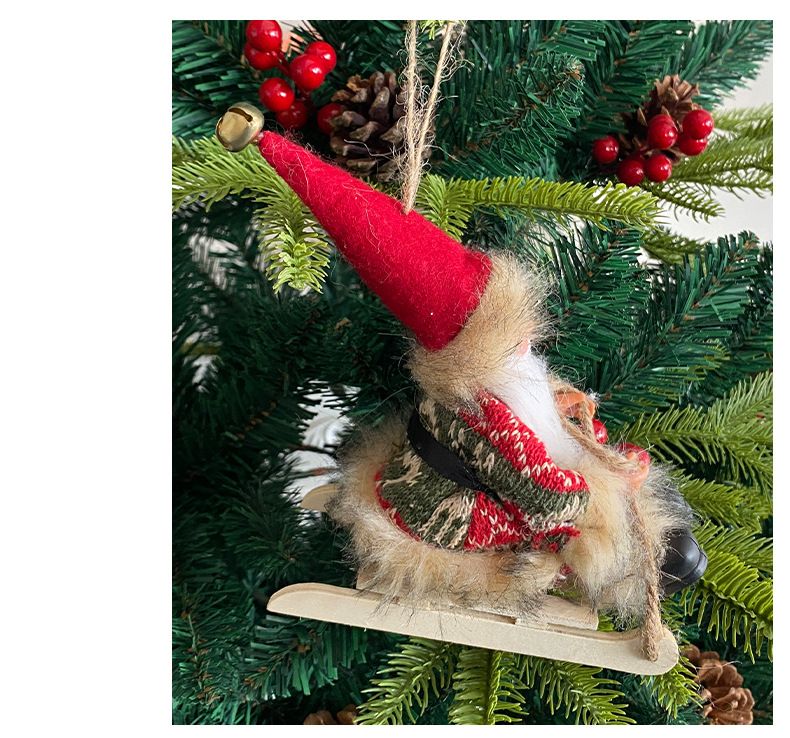 Noel Baba Bebek Süsü - 6 Benzersiz Şapka Stiliyle (Kırmızı Keçe, Ekose, Simli ve Daha Fazlası) Yumuşak Vinil Noel Ağacı Süsleri_voghion.com