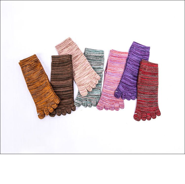 Calzini da yoga a cinque dita, calzini invernali da donna, calzini retrò in cotone a cinque dita all'ingrosso_voghion.com
