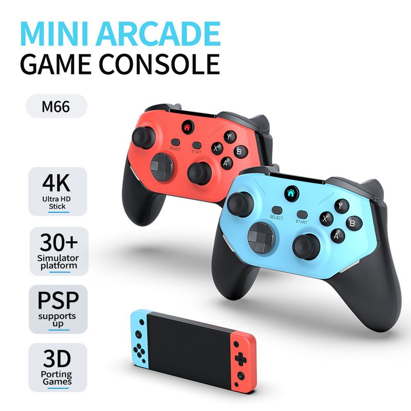 New Product M66 Home Large 3D PS2 Wireless Dual Handle TV Game Console_voghion.com