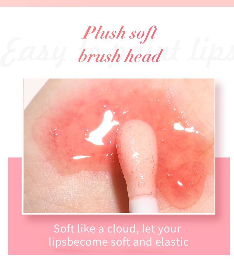 HelloKiss Hydraterende en verhelderende transparante kleur, Water Glazed Glass Glaze Lip Oil, lipolie_voghion.com