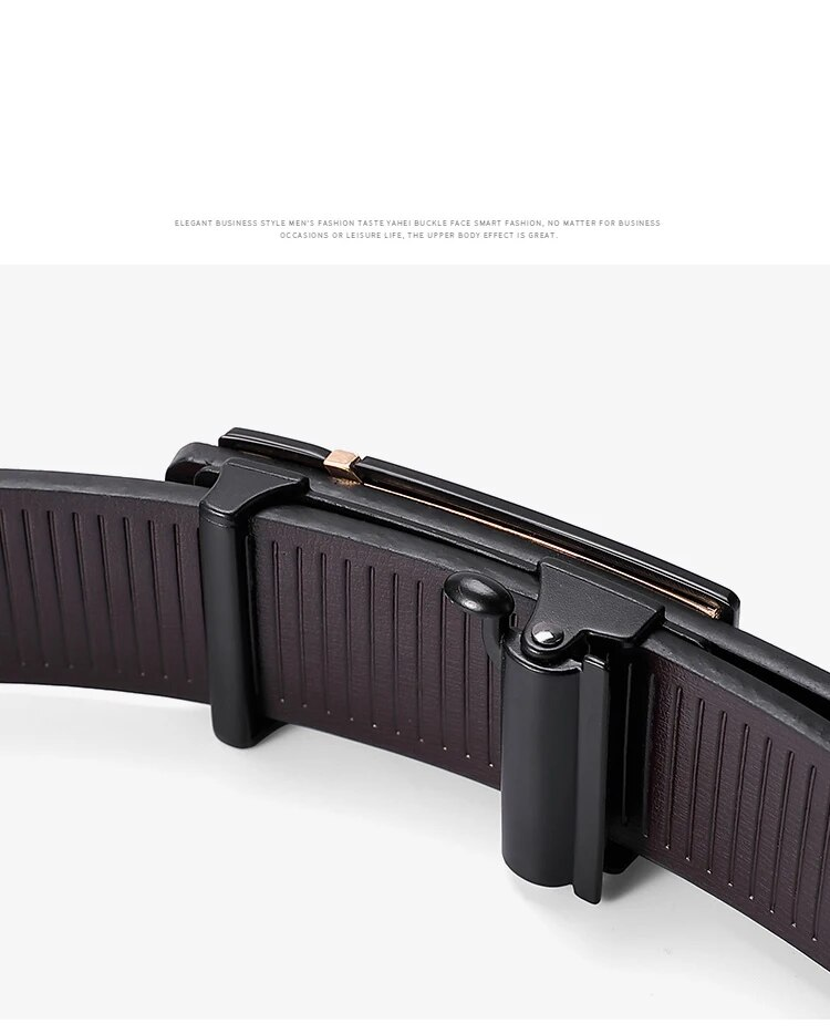 HOT Automatic Alloy Buckle High Quality Fashion Business Cow Genuine Leather Belt for Men_voghion.com