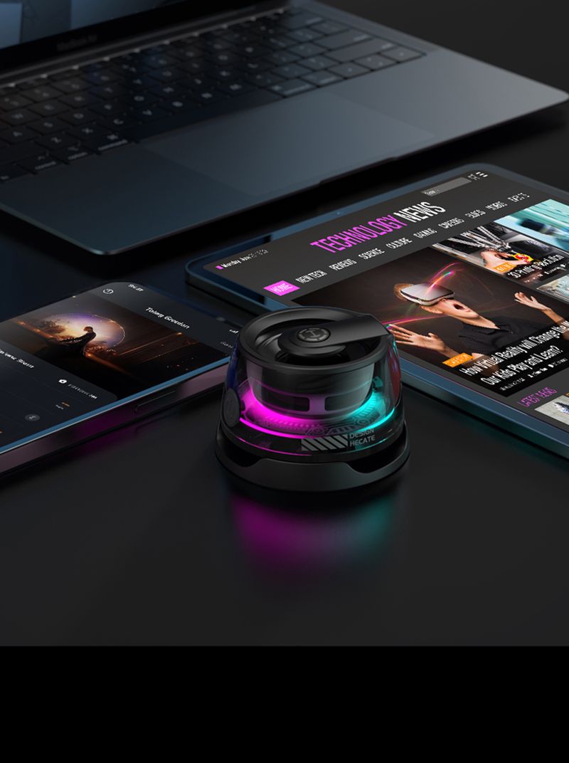 Edifier Hecate G200 Taşınabilir Mini Açık Hava Manyetik Hoparlör Bluetooth 5.3 Rgb Aydınlatma Telefon Tutucu 7 Saat Çalma Süresi_voghion.com