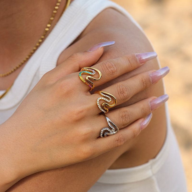 INS internet celebrity new stainless steel double layer women's ring, non fading accessory_voghion.com