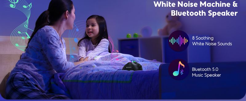 Sternenprojektor, LED-Nachtlicht Aurora-Galaxy mit Bluetooth-Lautsprecher, weißem Rauschen, Timer und Fernbedienung für die Raumdekoration, Geschenke für Kinder, Erwachsene, Weihnachten, Geburtstag_voghion.com