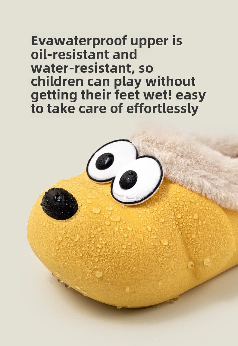 Pantofole in cotone per bambini autunnali e invernali, pantofole morbide, impermeabili e antiscivolo, pantofole in cotone per bambini, invernali, da interno_voghion.com