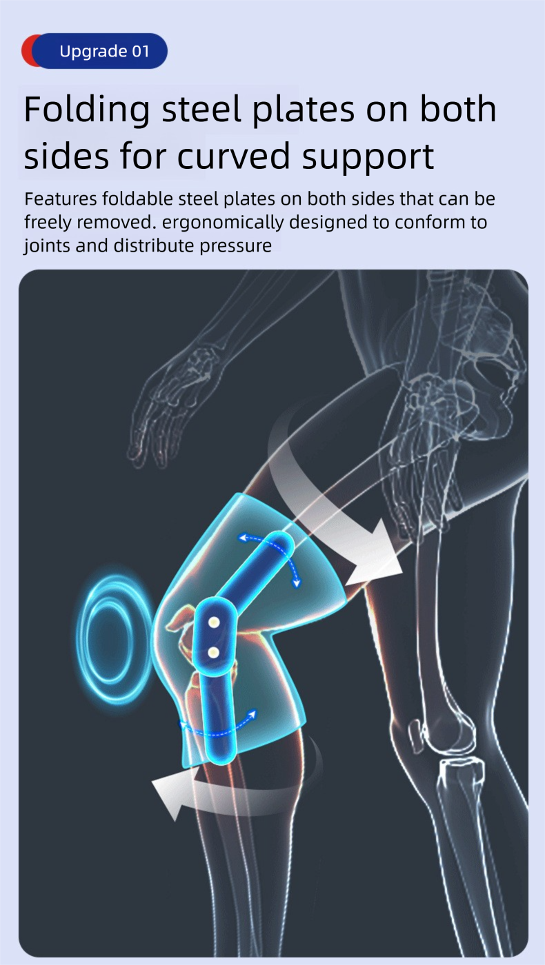 Tutore per ginocchio fisso speciale per il menisco, supporto articolare di grado medico, piastra in acciaio, attrezzatura protettiva sportiva_voghion.com