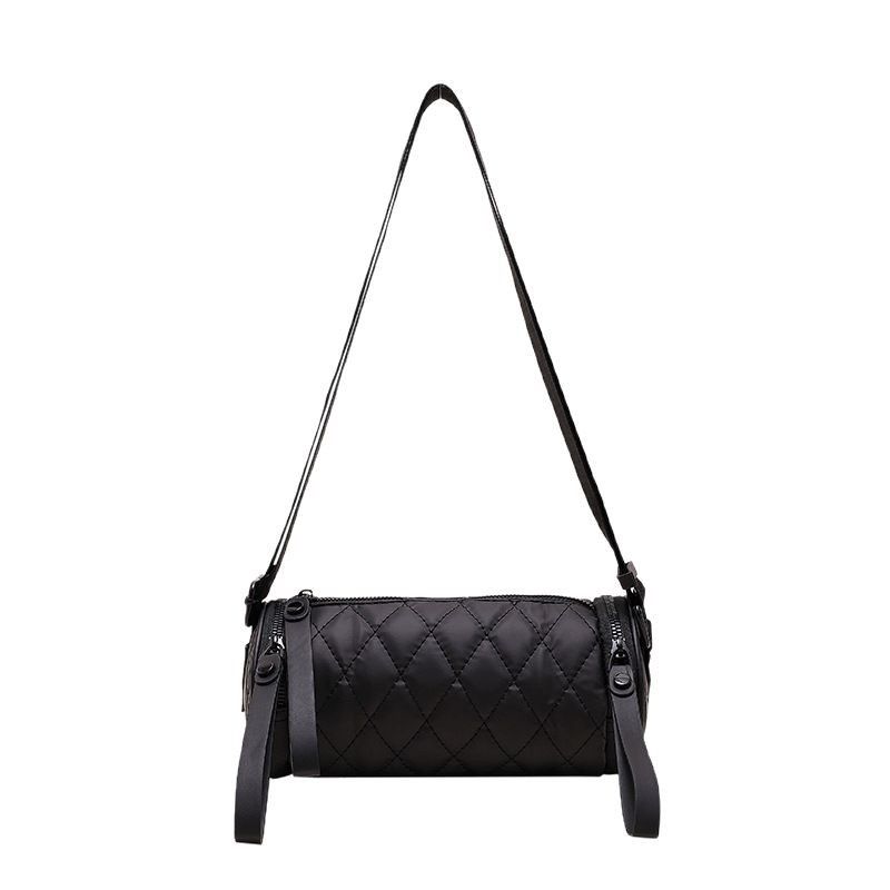 Piccola borsa a tracolla da donna, nuova, trapuntata, semplice, di alta qualità, con tracolla larga e tracolla a cilindro_voghion.com