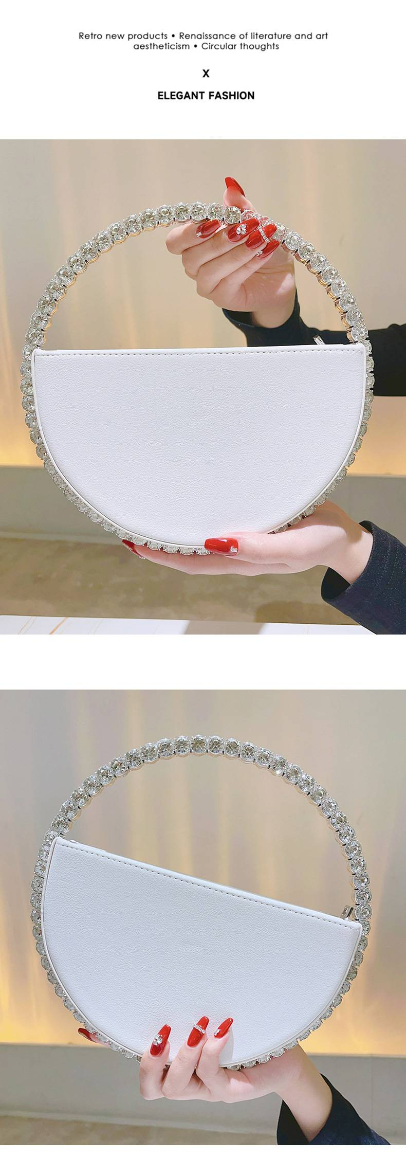 Ronn Kristall Diamanten Täsch Fonkelnd Clutch Täsch Internet Promi Déiselwecht Täsch Kleng Fee Täsch Meedchen Kleng Täsch_voghion.com