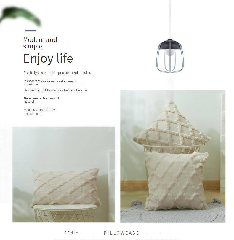 Home & GardenPlush Long Striped Pillowcase Geometric Winter Cushion Cover Sofa Backrest Cover_voghion.com