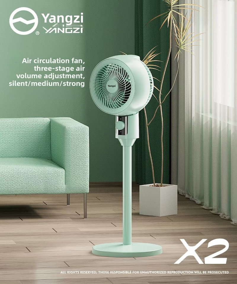 Ventilatore a circolazione d'aria - Ventilatore silenzioso da tavolo e da terra con timer e altezza regolabile per uso domestico_voghion.com