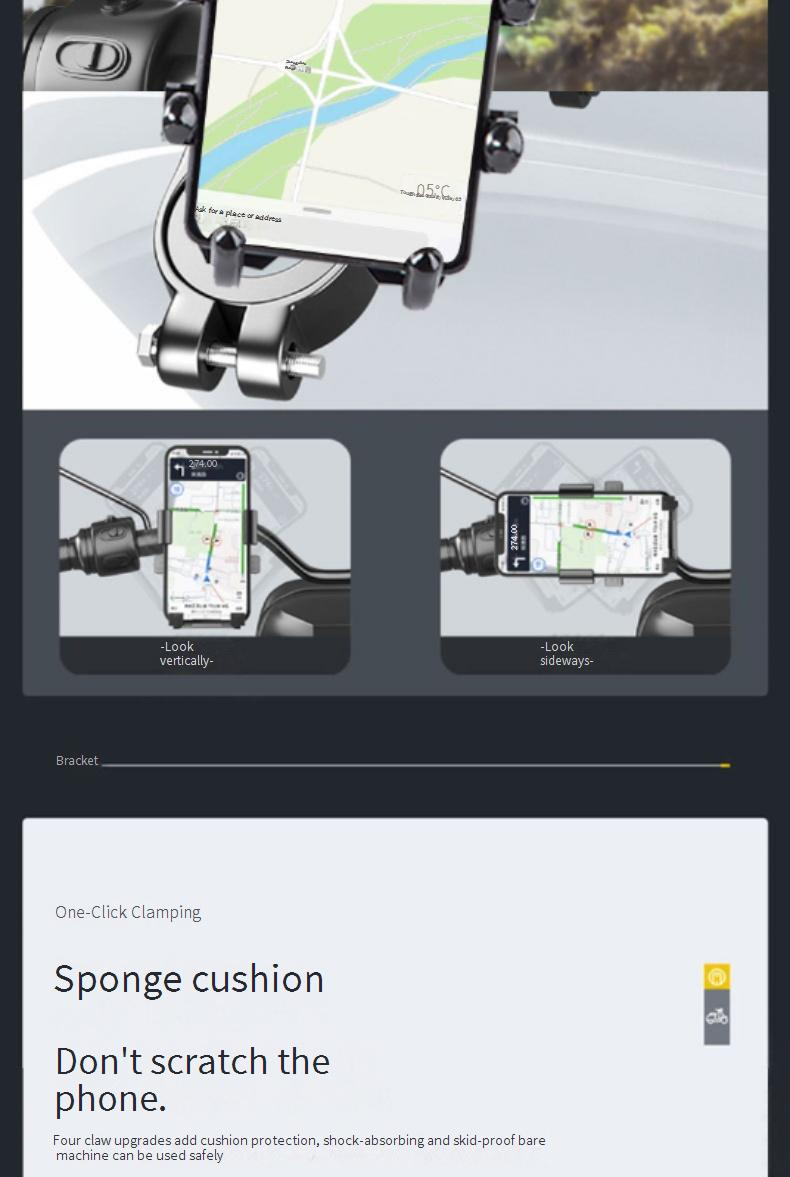 Universelle Octopus-Telefonhalterung für Motorrad und E-Bike – 360° drehbar, stoßfest, kompatibel mit Lenker-/Spiegelfuß_voghion.com