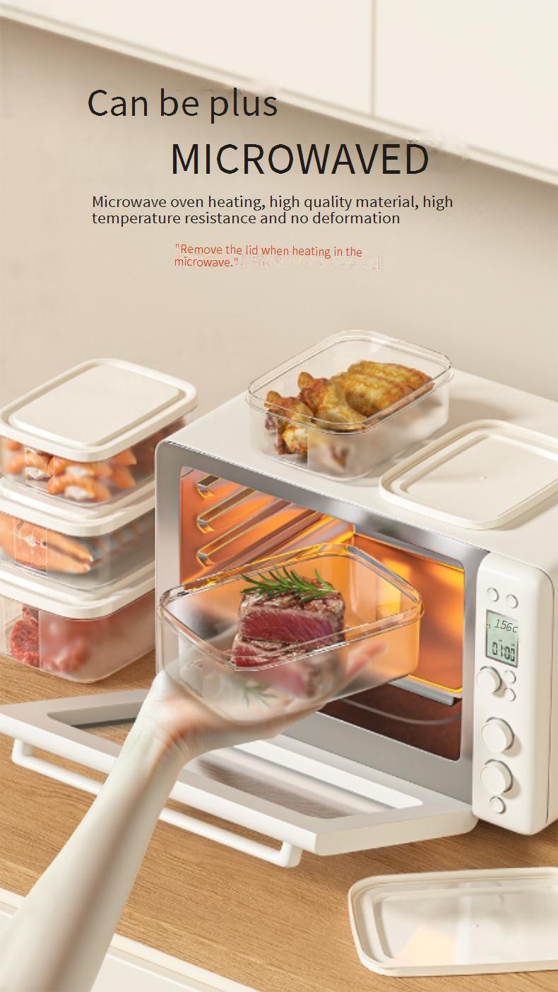 Modern Cream-Colored Food Storage Containers – BPA-Free Plastic Refrigerator Organizers With Secure Lids (Stackable, Microwave-Safe)_voghion.com