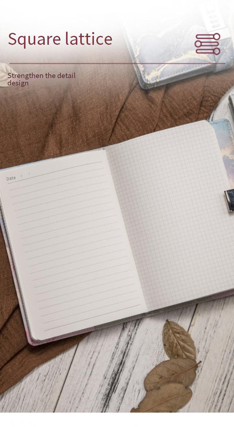 A5 Lockable Password Journal Notebook - PU Leather Cover, 90 Sheets 100g Woodfree Paper, Vintage Style Diary For Students & Creative Writing_voghion.com