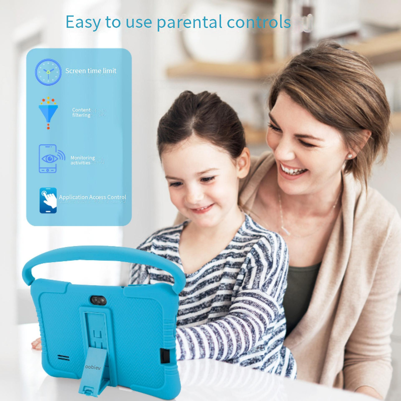 7 Inch Kids Tablet Android 10 Quad-Core IPS Screen Bluetooth Dual Camera WiFi Educational Learning Tablet With Stylus & Accessories_voghion.com