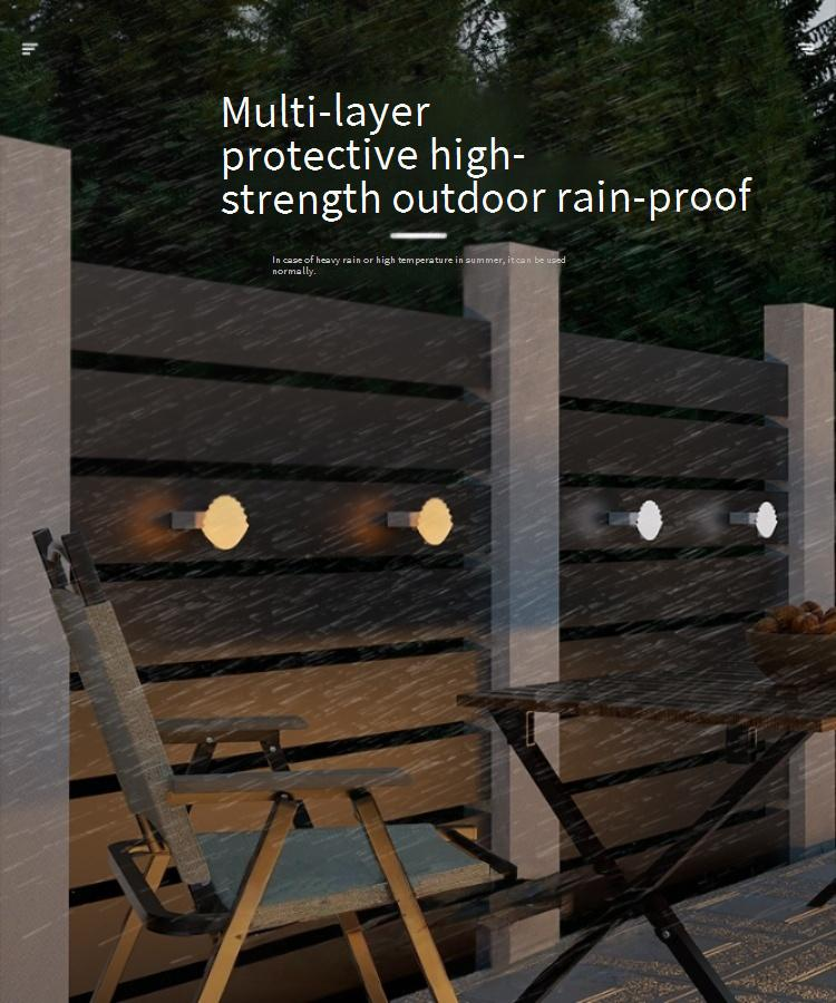 Solar-Powered Seashell Wall Light LED Outdoor Garden Fence Lamp Waterproof Decorative Lighting For Stairs Pathway Patio_voghion.com