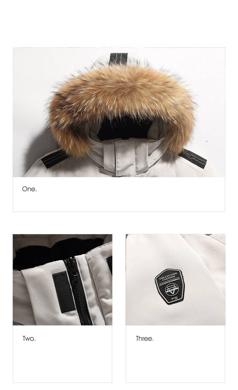 Parka larga de invierno con capucha – Abrigo unisex de estilo urbano (negro/blanco/burdeos, tallas XL-XXXXL)_voghion.com