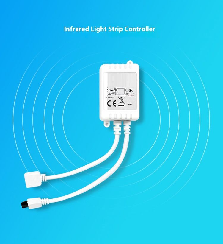 24-Key & 44-Key Infrared Remote Controller For RGB LED Strip Lights – Multi-Function Copper Receiver Panel With 16 Color Modes (12V)_voghion.com