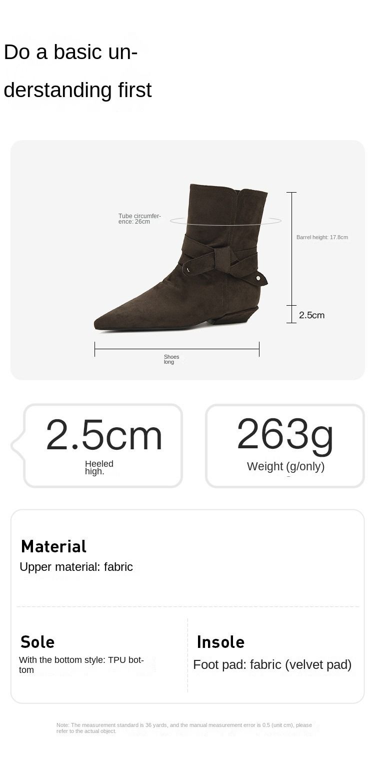 Cameido Women's Pointed Toe Lace Up Thick Heel Short Boots Vintage Suede Western Boots Mocha Slim Boots_voghion.com