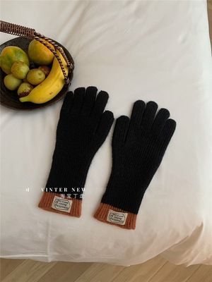 2023 neue koreanische Art gestrickte fingerlose Winterhandschuhe für Frauen Warm Radfahren Kälteschutz Lange Touchscreen Handyhandschuhe_voghion.com
