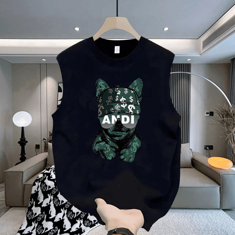 Men's Clothing Summer Cotton Vest T Shirt Men New Style T Shirt Loose Large Size Couple Wear Men's Waistcoat_voghion.com