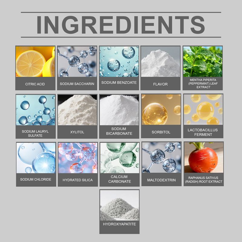 ORALHOE Mint Sanfte Reinigung der Zähne Frischer Atem Tragbare Mundwassertabletten_voghion.com