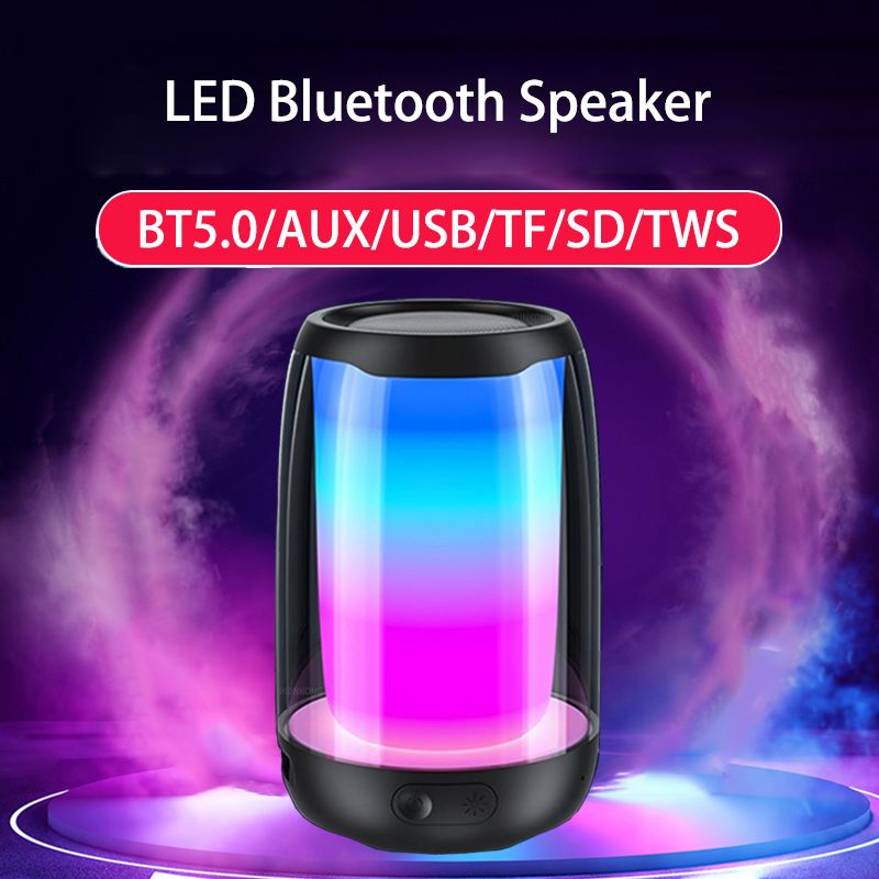Głośnik bezprzewodowy Głośnik zgodny z technologią Bluetooth Głośnik przenośny Microlab Mocny, wysoki bas zewnętrzny Radio TF FM z oświetleniem LED_voghion.com