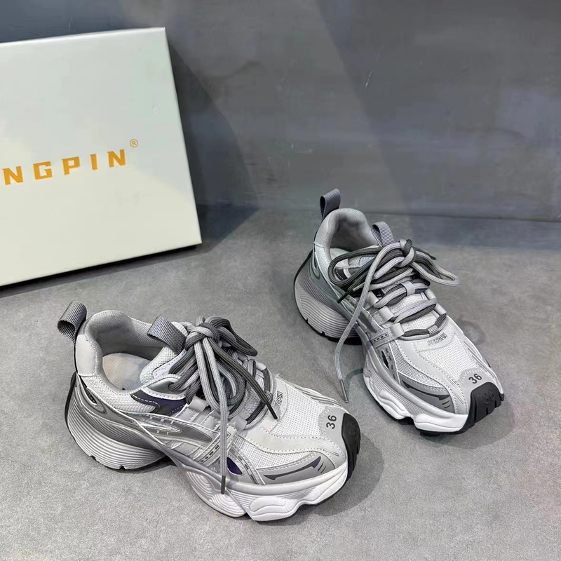p7 2023 autunno nuova superficie in mesh traspirante fondo spesso scarpe casual da papà fondo morbido leggero da donna scarpe da corsa sportive comode all-match_voghion.com