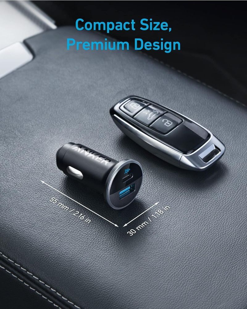 Anker Autoladegerät, leistungsstarkes 2-in-1-Ladegerät, 52,5 W, breite USB-Kompatibilität_voghion.com