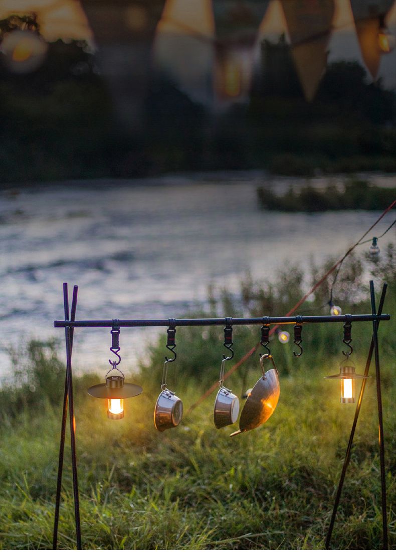 Grenzüberschreitende LED-Außenbeleuchtung mit warmer Atmosphäre, Mini-Campingleuchte, tragbar, USB-aufladbar_voghion.com