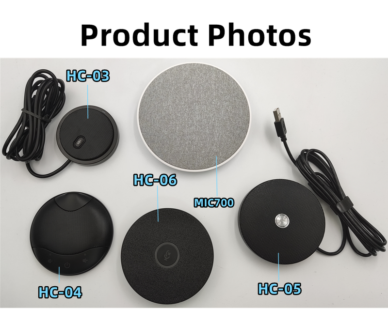 HCSTVCON Omnidirectional Video Conference Microphone Mini Portable 360 ° Voice Pickup USB Plug For Meeting Business_voghion.com