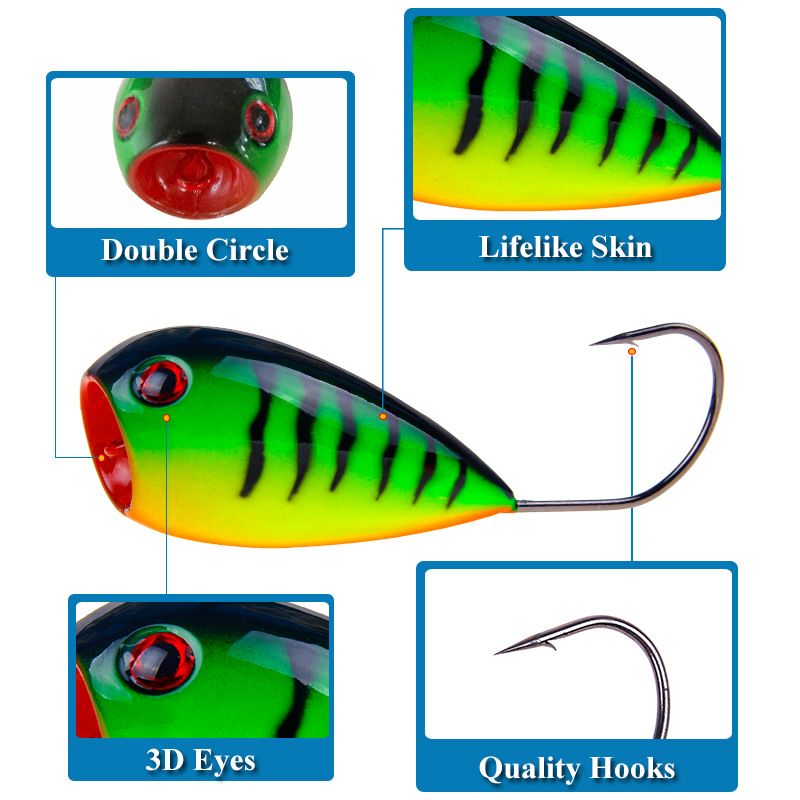 Hot Style Lure Big Mouth Single Hook Hit Water Wave Climb 13G/8CM Floating Water Bait Simulation Bait Fishing Gear_voghion.com