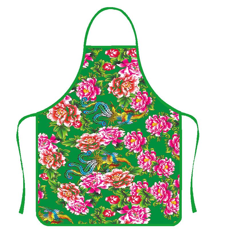 Hot-Selling Northeast Jacket Floral Sleeveless Apron BBQ Kitchen Farmhouse Workwear_voghion.com