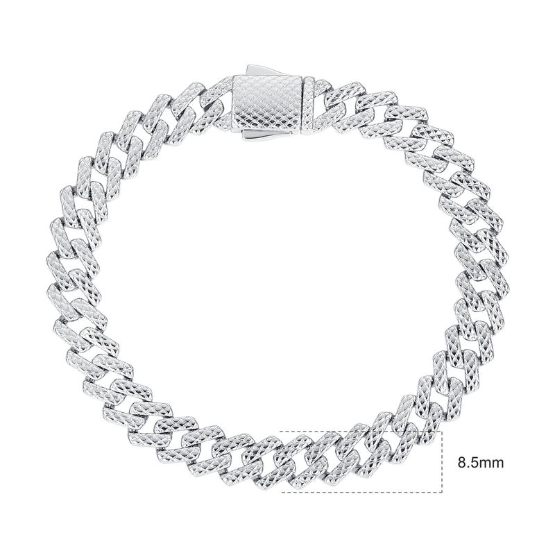 Bracciale con fibbia a molla e zirconi a rombo, design artigianale pesante, nicchia Hip Hop_voghion.com