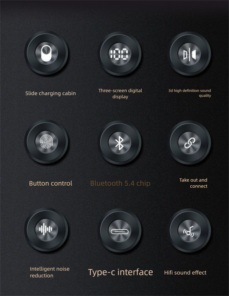 Mini In-Ear Gaming Sleep Wireless Bluetooth Earbuds Invisible On-Ear Sports Running Long Battery Life High Sound Quality_voghion.com