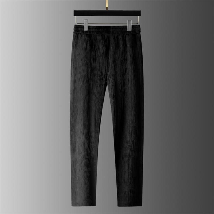 Ropa para hombre, camiseta de seda de hielo, traje deportivo informal de verano de alta gama de manga corta para hombre, camiseta de media manga con cuello en V y pantalón, traje de dos piezas_voghion.com